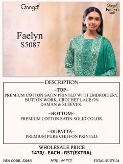 Ganga faelyn 5087 wholesale on line dress material